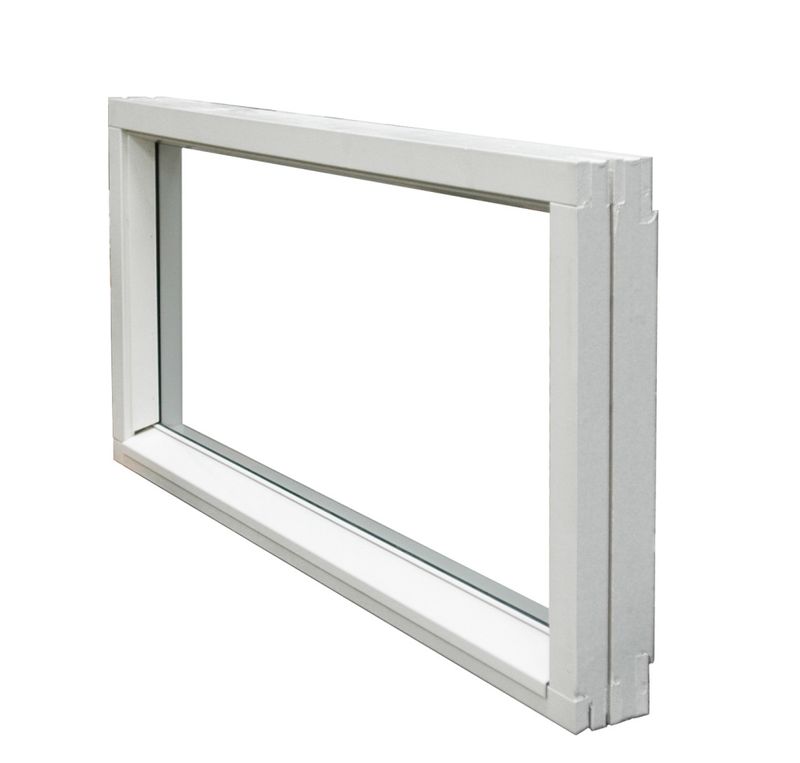 Vindu fastkarm 1090 x 590 2-lags glass