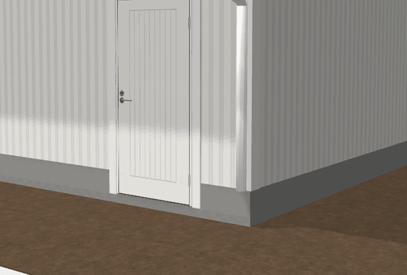 Enkelgarasje 3,6 x 6,0 meter med 36 graders saltak, ferdige elementer